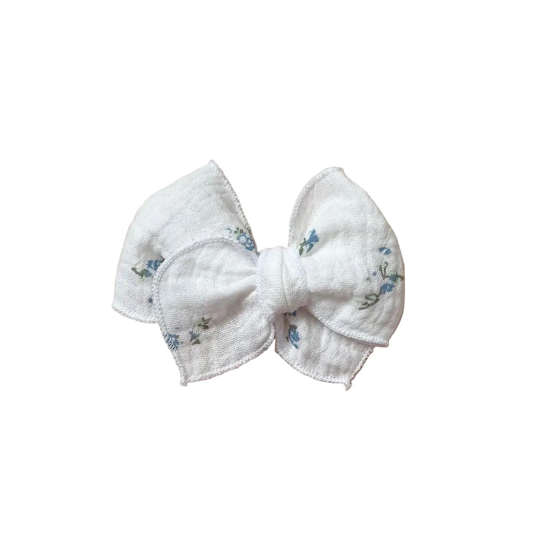 Blue florals bow