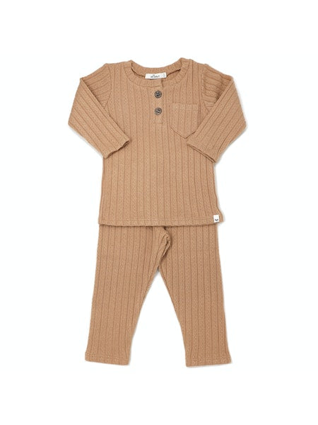 Cable Henley Set