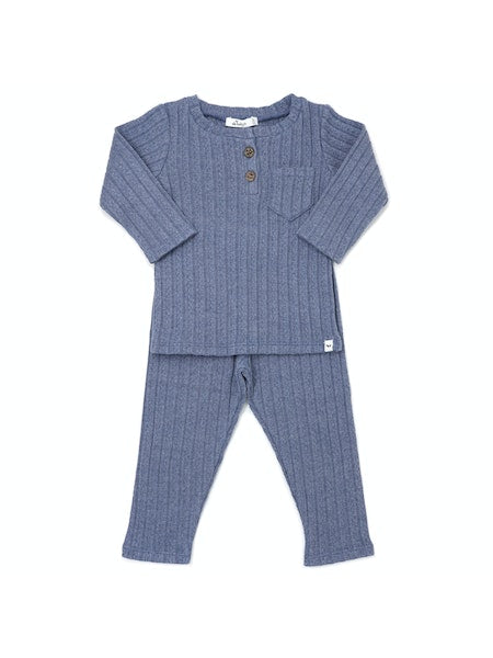 Cable Henley Set