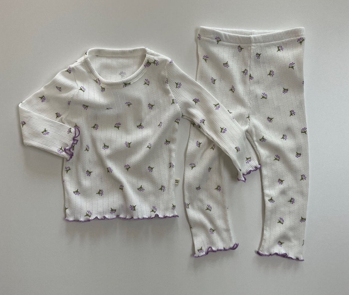 Floral Frill Pajama Set