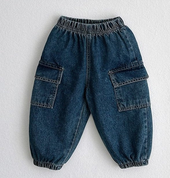 Denim Cargo Pants