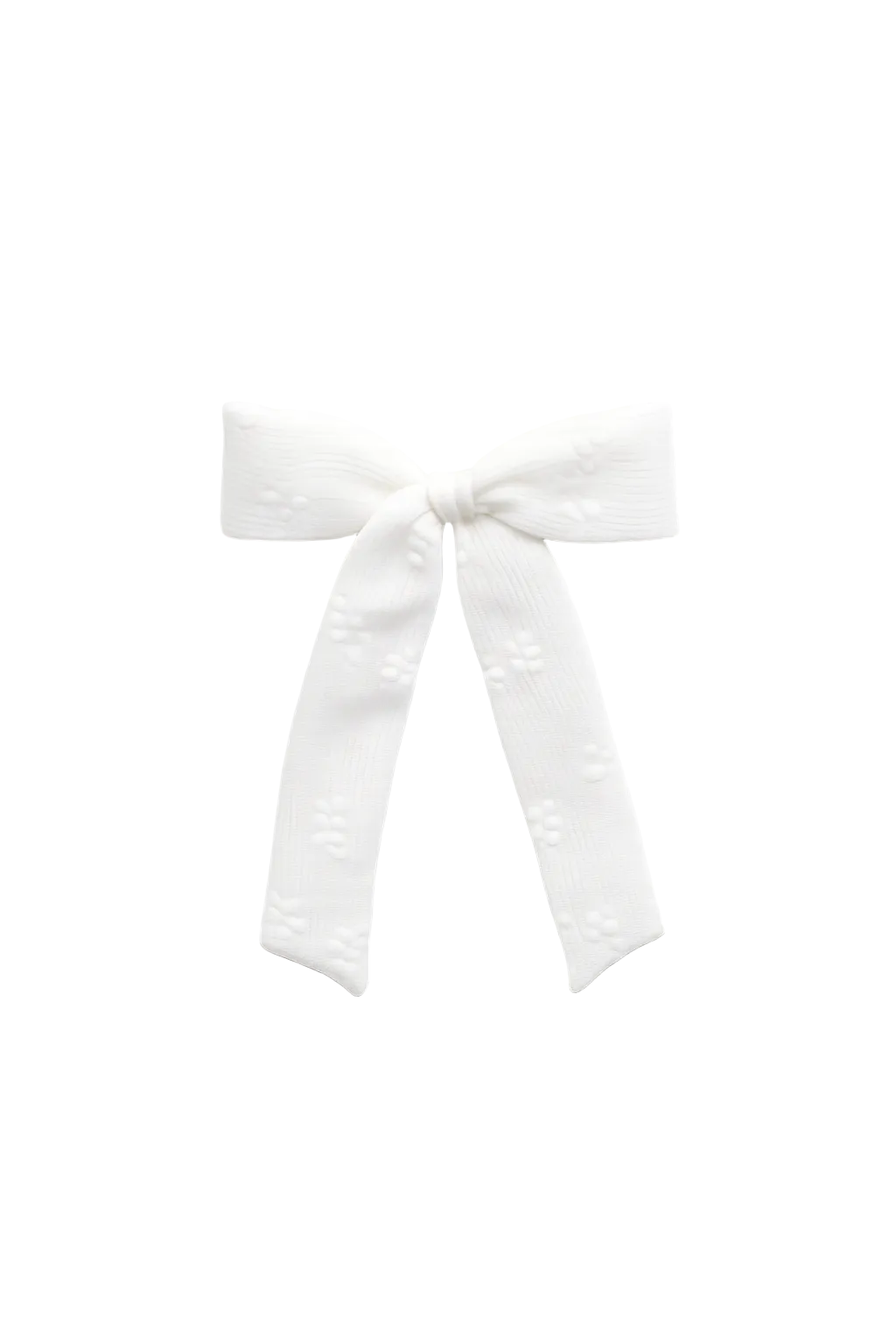 White Long Tail Bow
