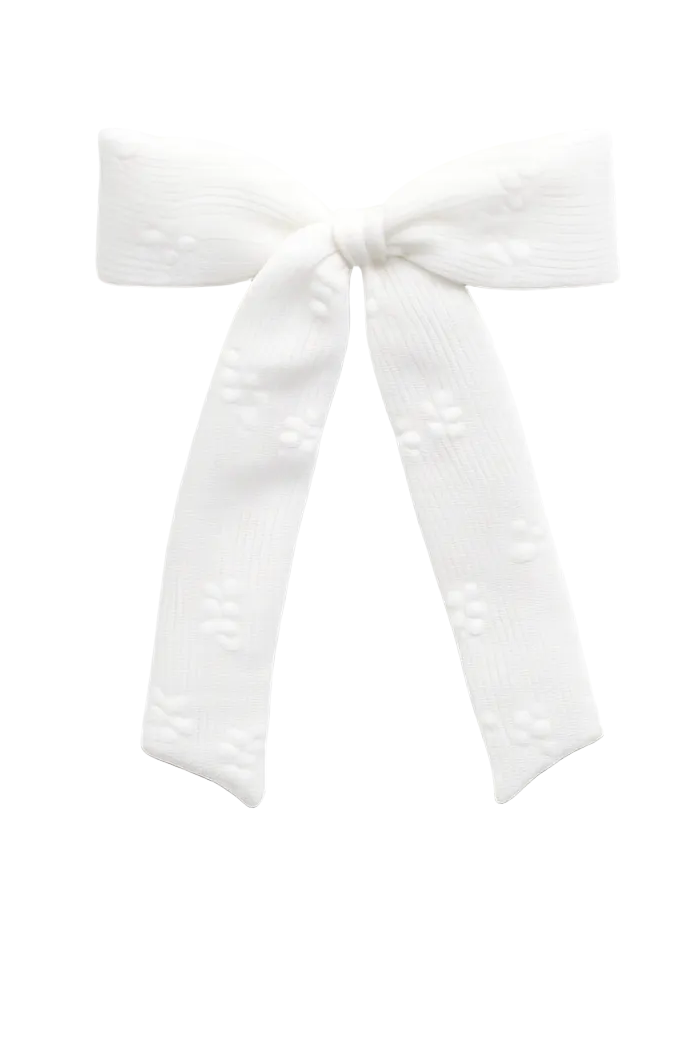 White Long Tail Bow
