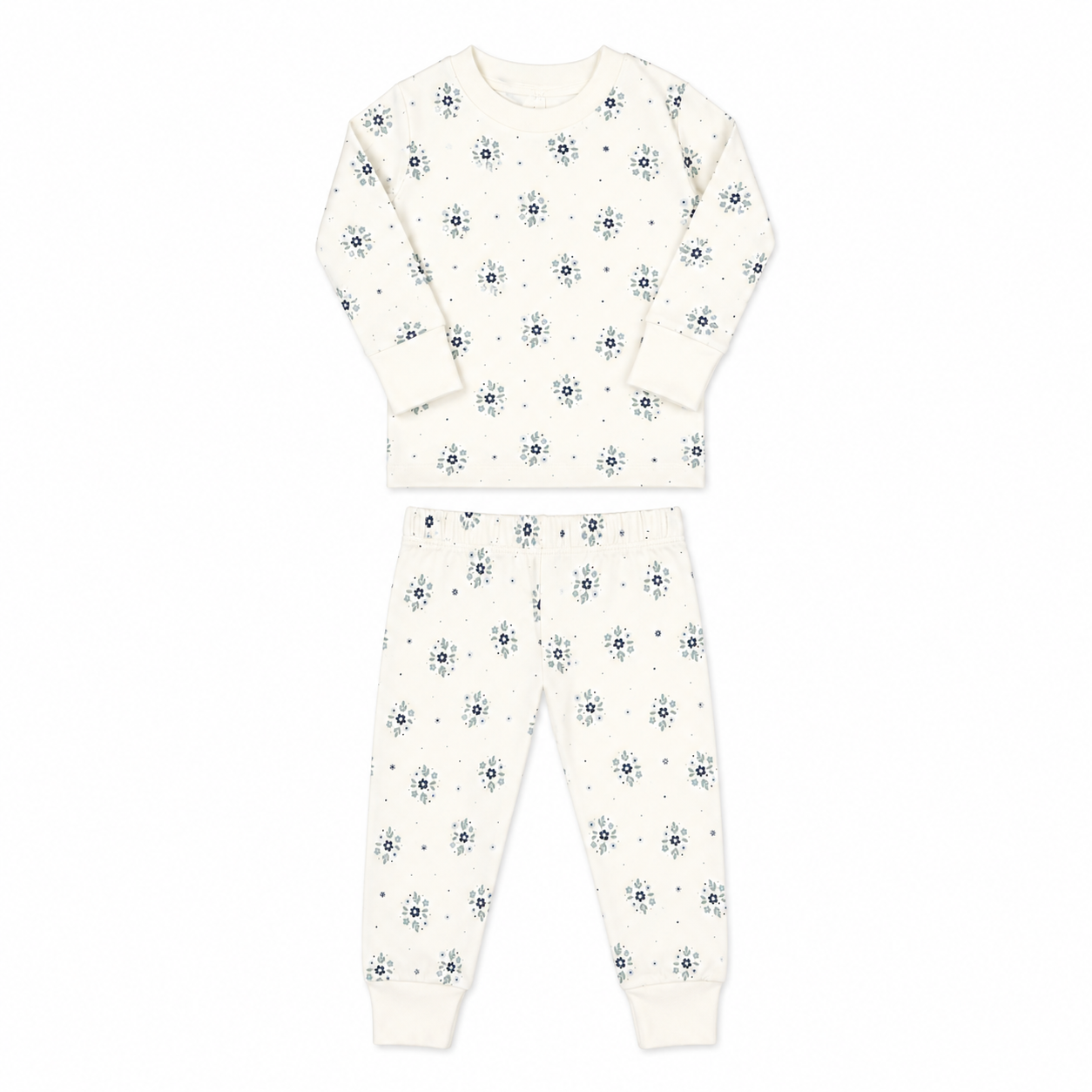 Blue Flower Pajama Set
