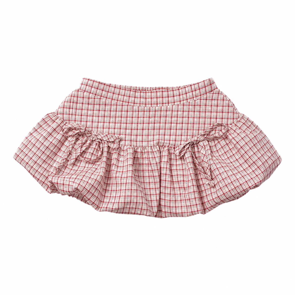 Check Bubble skirt