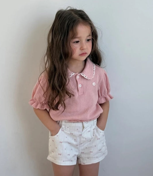 Ribbon print shorts