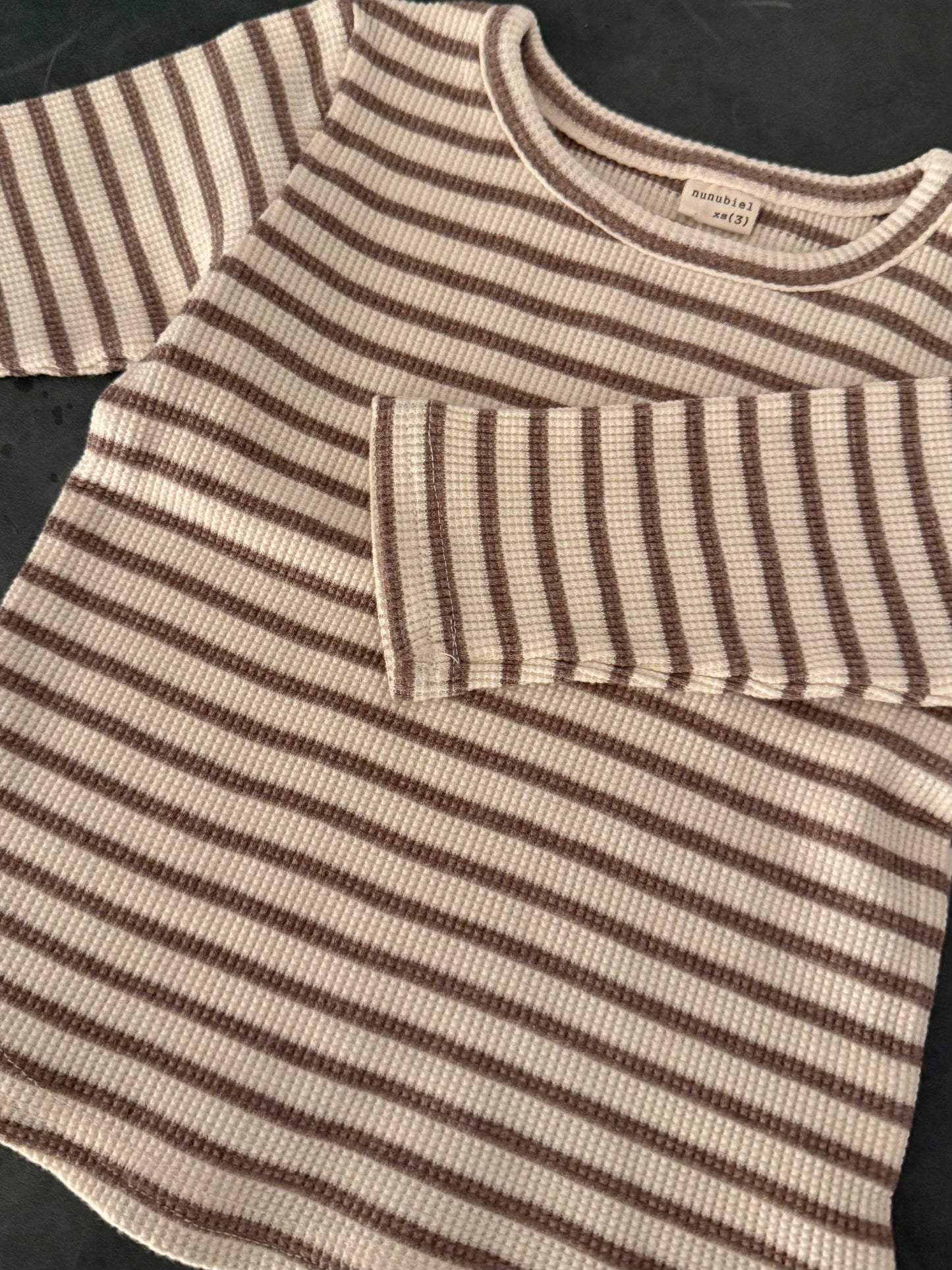 Striped waffle top