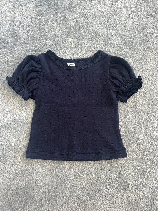 Pointelle Puff Sleeve Tee