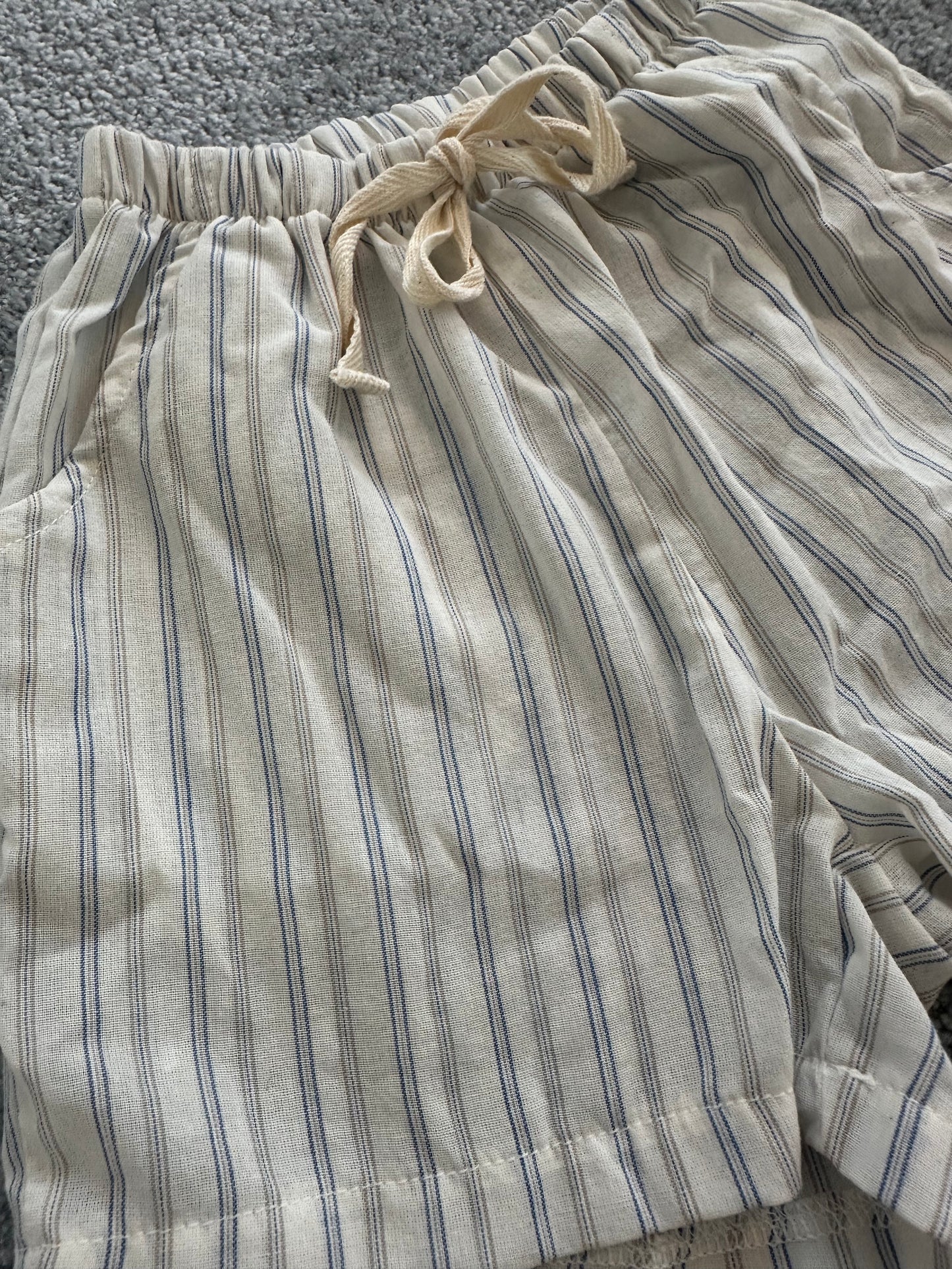 Linen Striped shorts