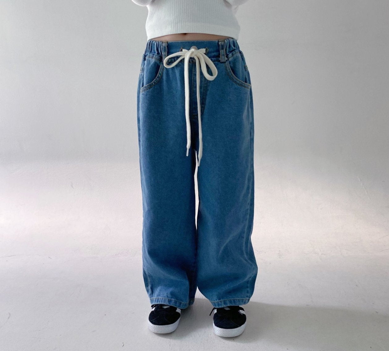 Wide leg Tie front Jeans