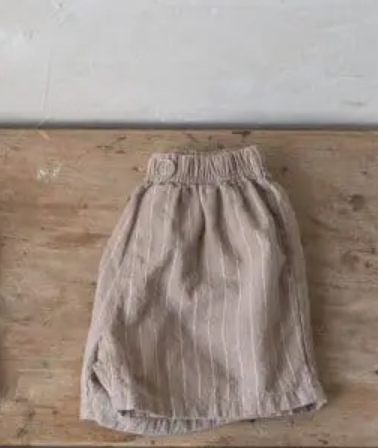 Striped Linen Shorts