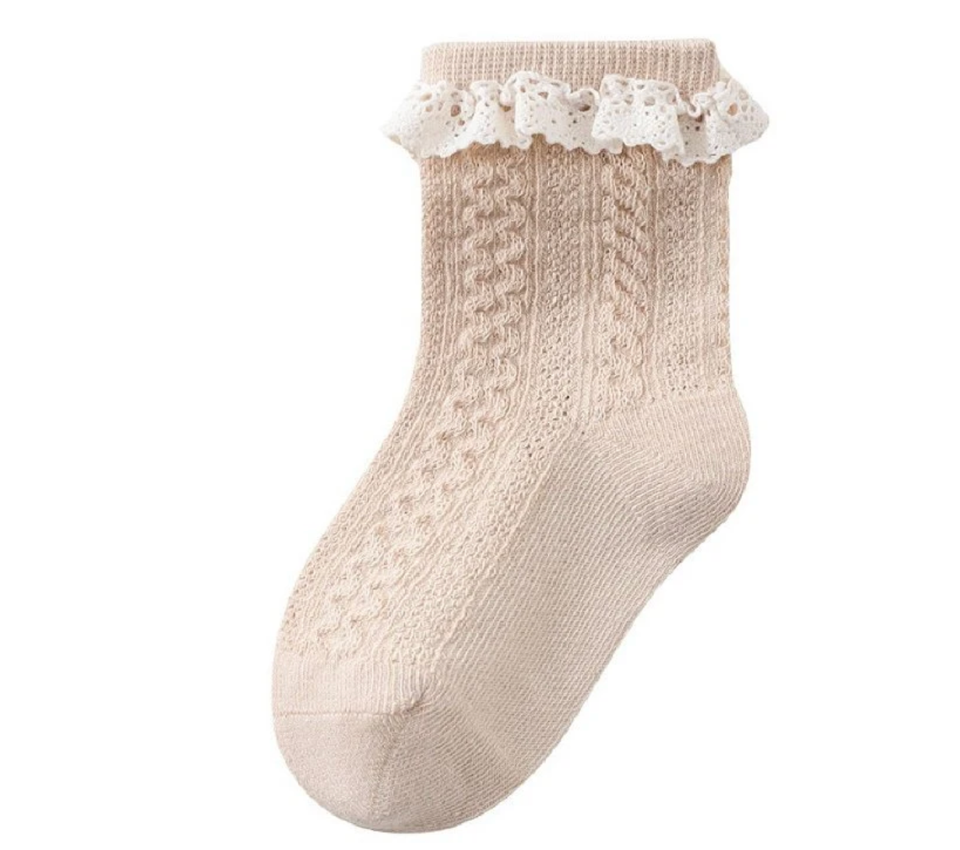 Lace trim socks