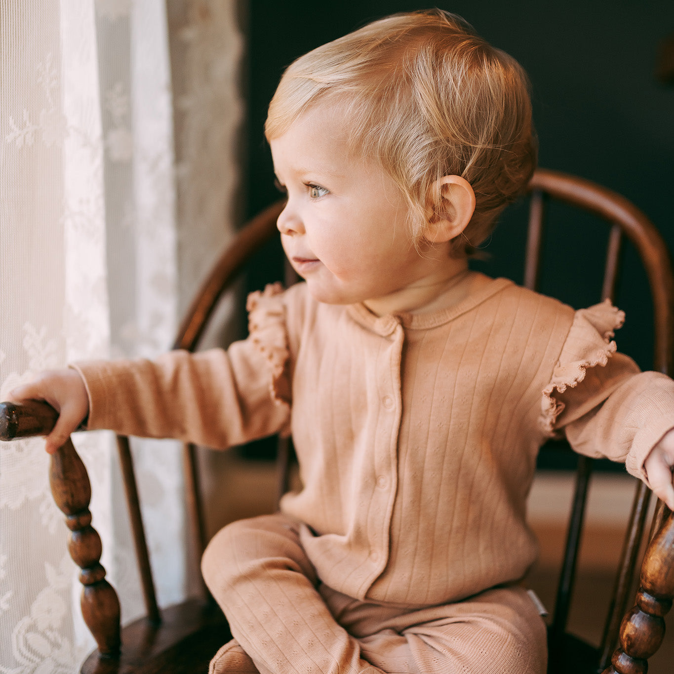 Ruffle Jacquard Onesie