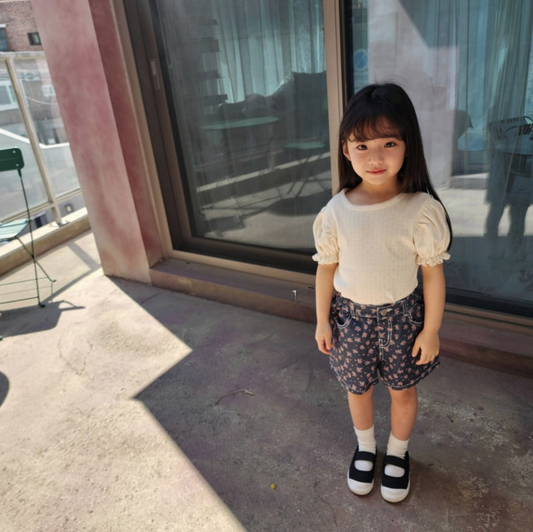 Pointelle Puff Sleeve Tee