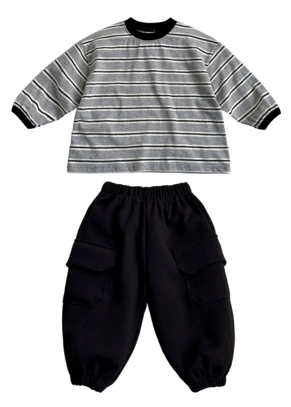 Oversized Leo Striped set