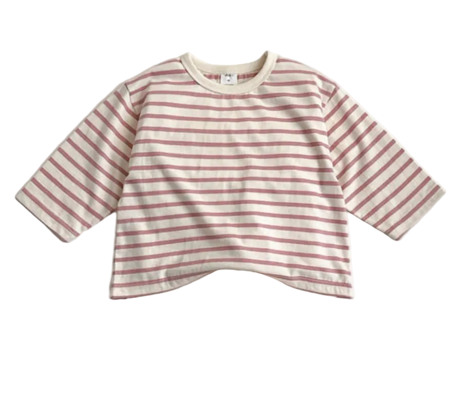 Cuff striped tee
