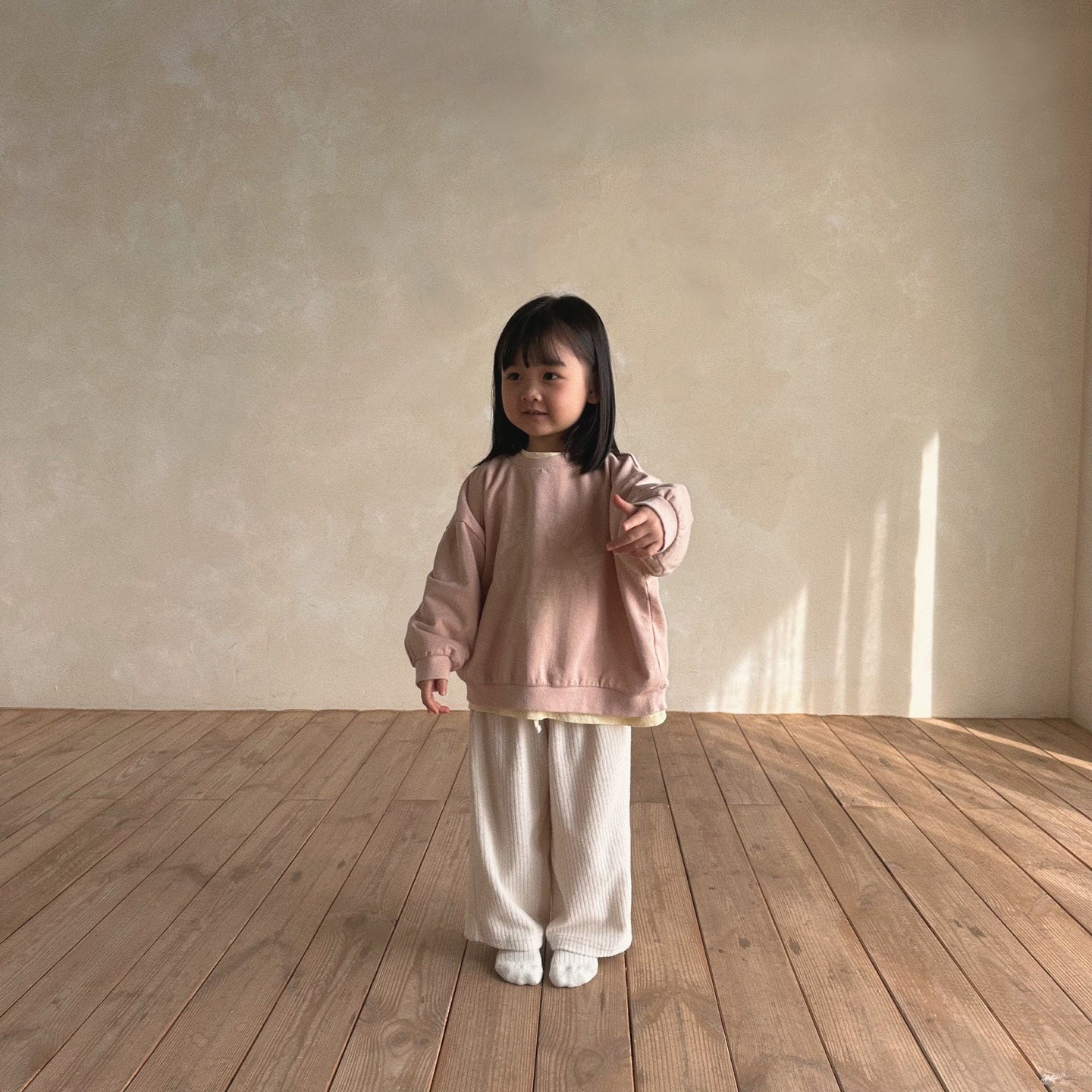 Terrycloth Ribbed wide leg Pants