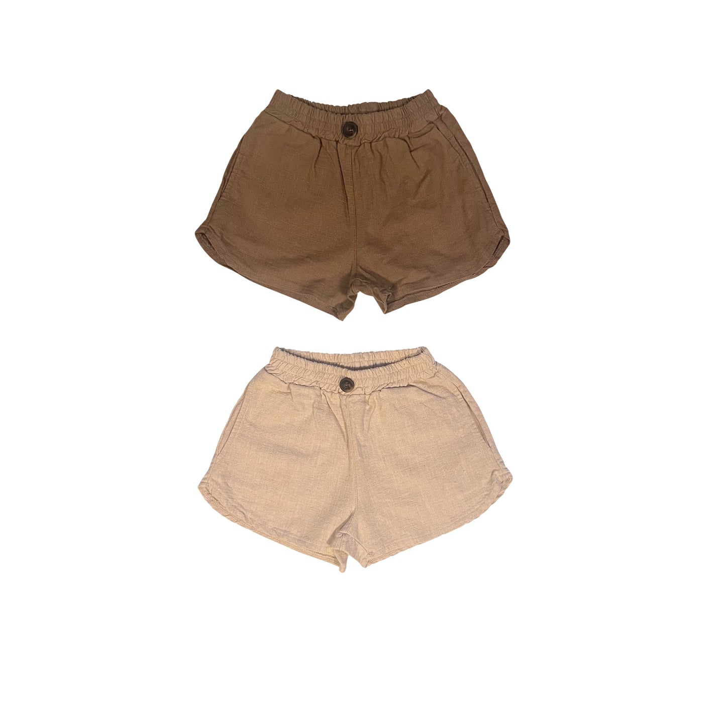 Linen shorts with pockets