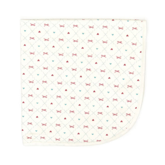 Raspberry bow blanket
