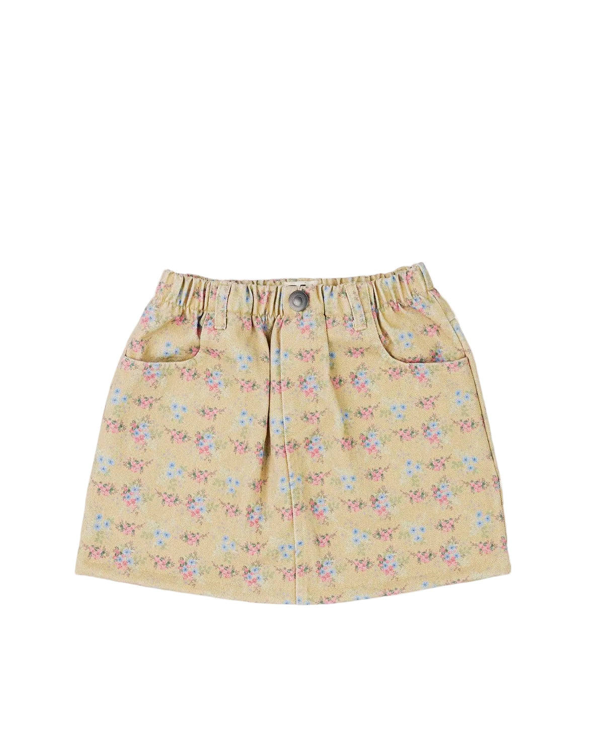 Floral Denim Skirt