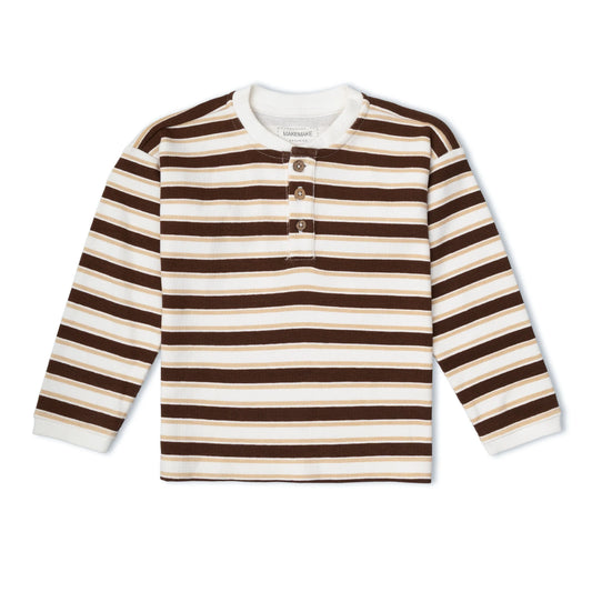 Cocoa Stripe Henley
