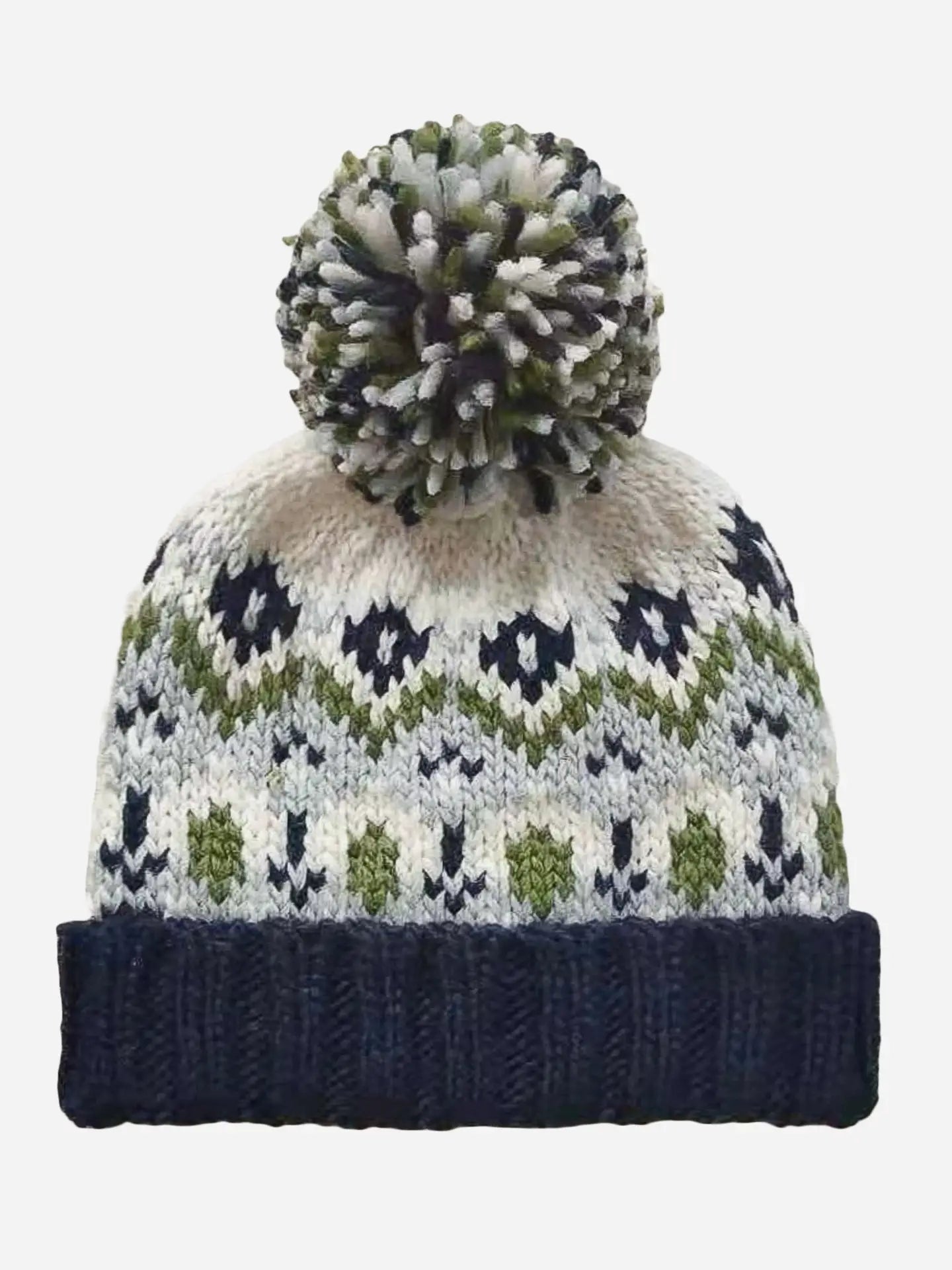 Fairisle Navy Knit Hat