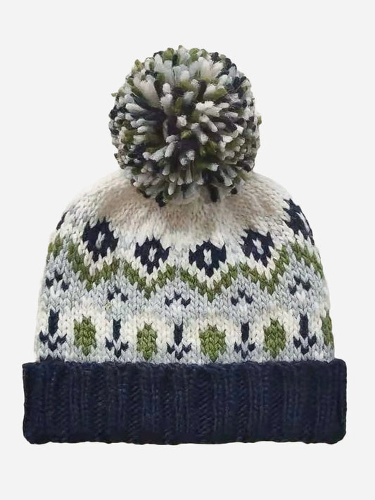 Fairisle Navy Knit Hat