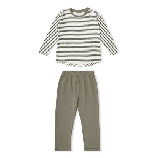 Olive Stripe Set
