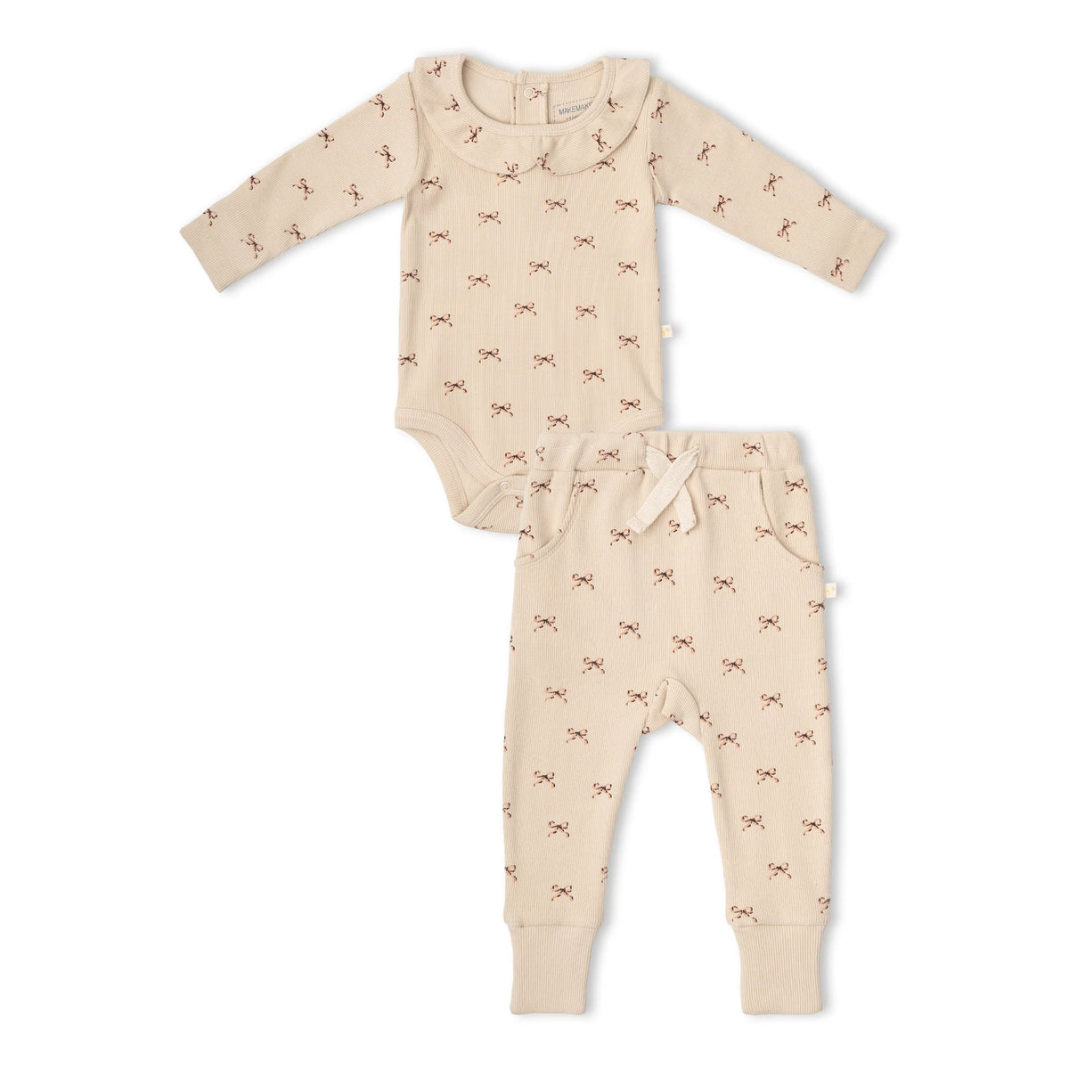Tiny bows onesie set