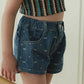 Ribbon Jean Shorts