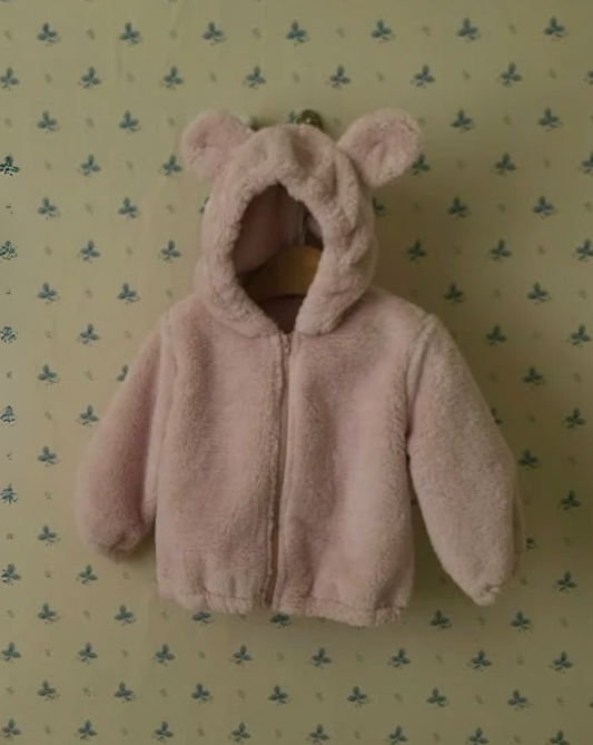 Fuzzy Hooded Zip Up