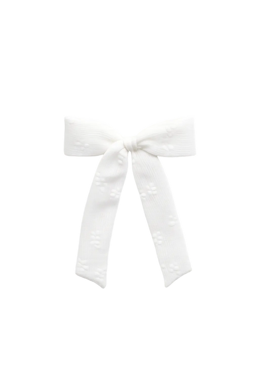 White Long Tail Bow
