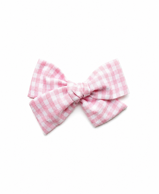 Pink Gingham Bow