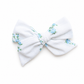 Blue Floral Bow
