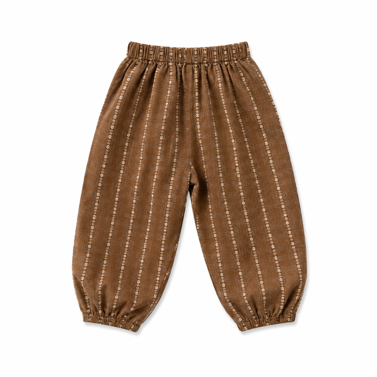 Check floral jogger pants