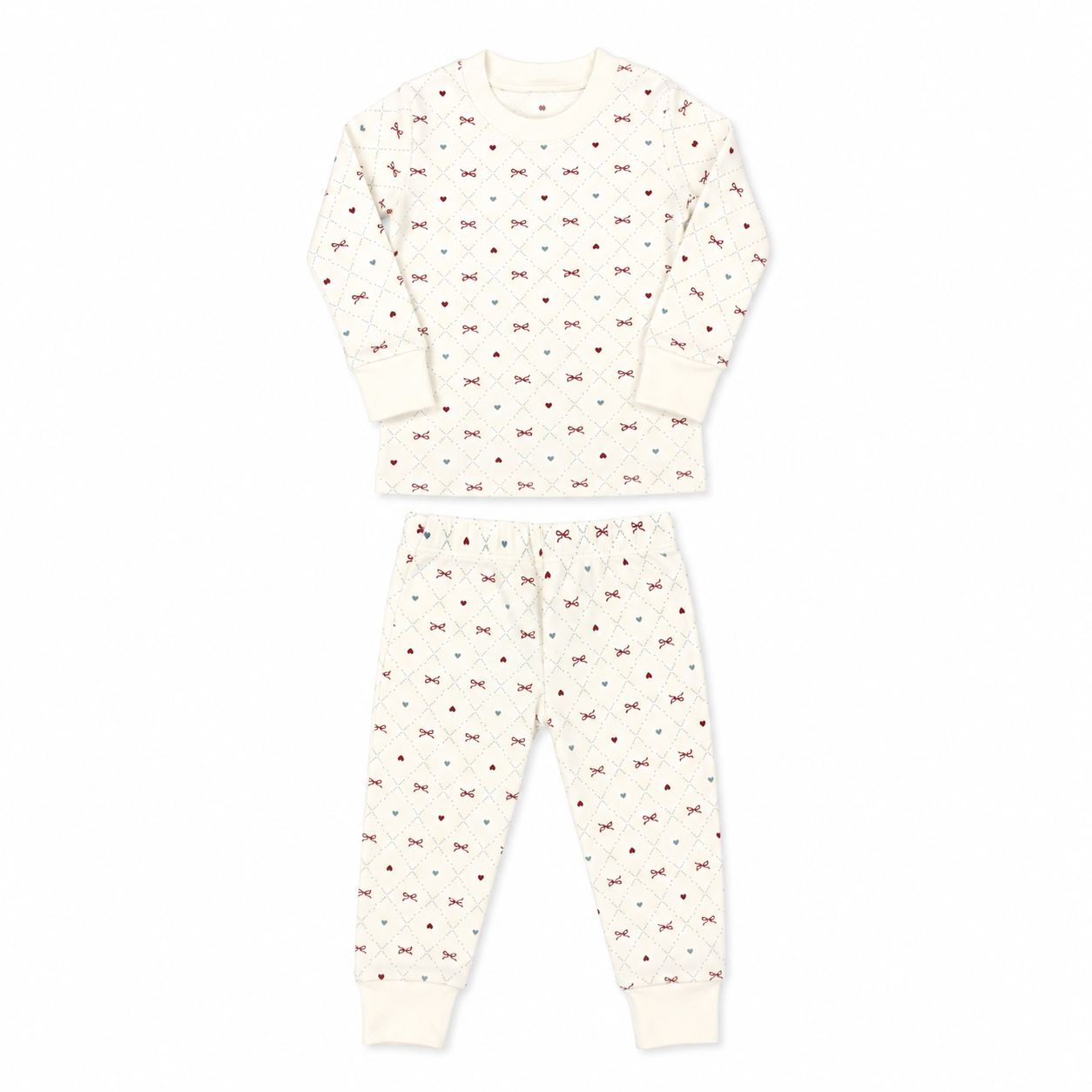 Raspberry bow Pajama Set