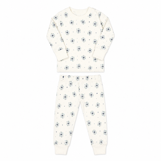 Blue Flower Pajama Set
