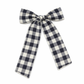 Navy Gingham long tail bow