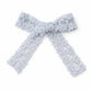 Blue floral lace bow