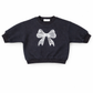 Lace bow sweatshirt