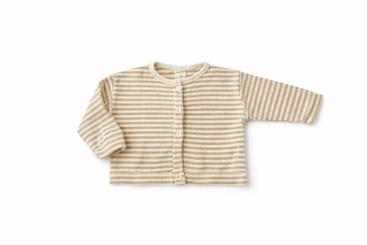 Pointelle Striped Cardigan