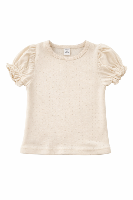 Pointelle Puff Sleeve Tee