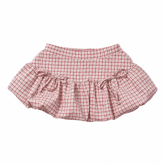 Check Bubble skirt