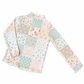 Patch mock neck top