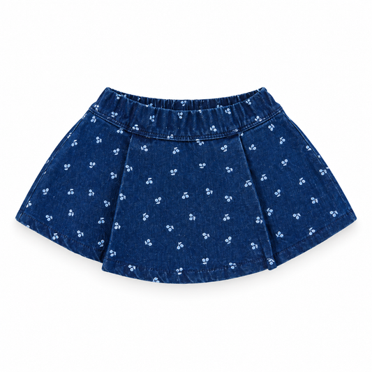 Cherry Denim Skirt