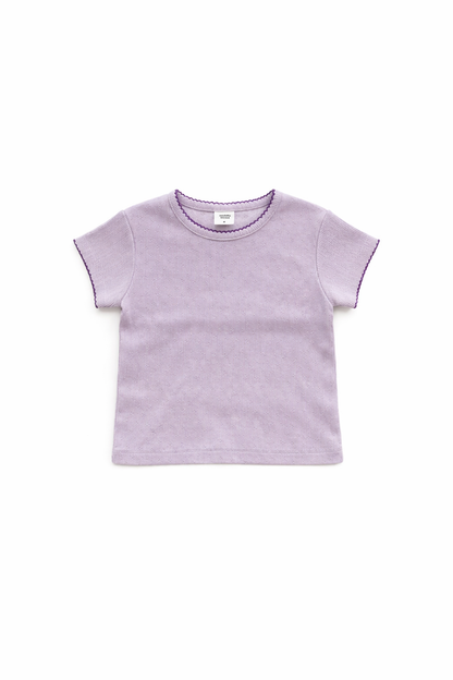 Tonal stitch tee