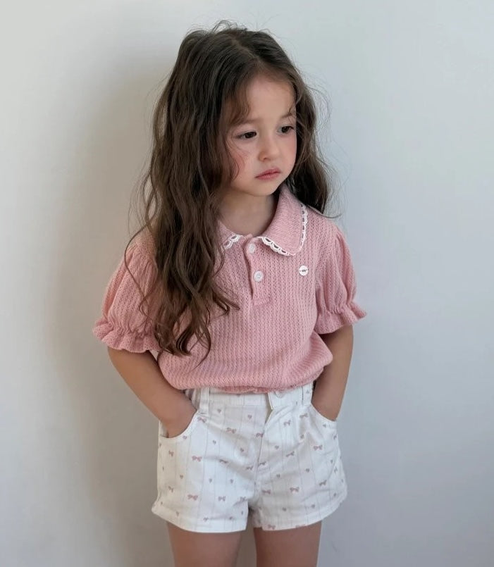 Ribbon print shorts