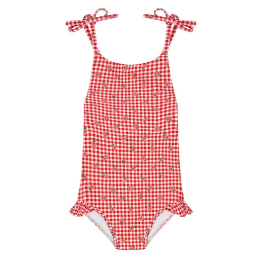 Floral Gingham One Piece