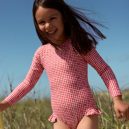 Floral Gingham Rashguard