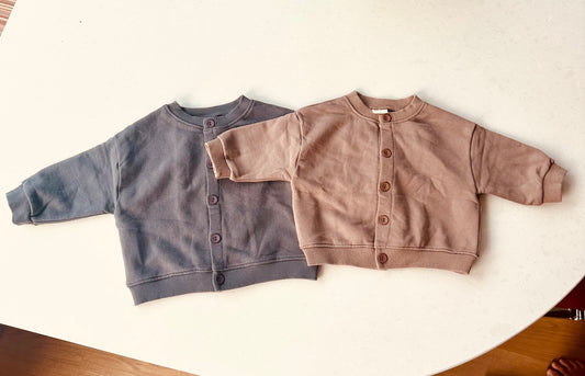 Button Front Sweatshirt cardigan